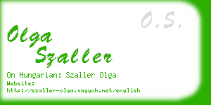 olga szaller business card